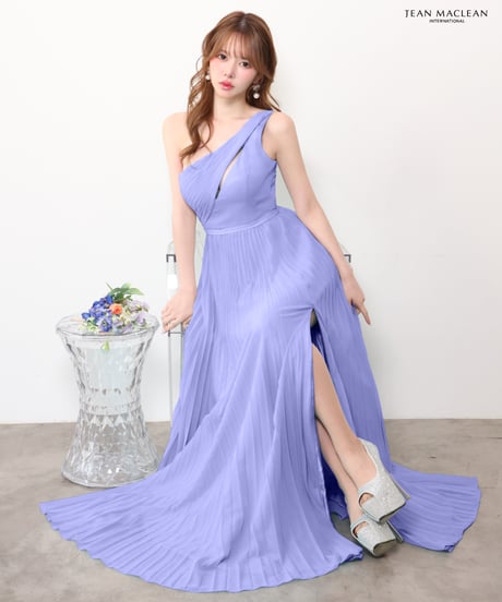 【JEAN MACLEAN】ワンショル/シフォン/プリーツ/LongDress【61201】