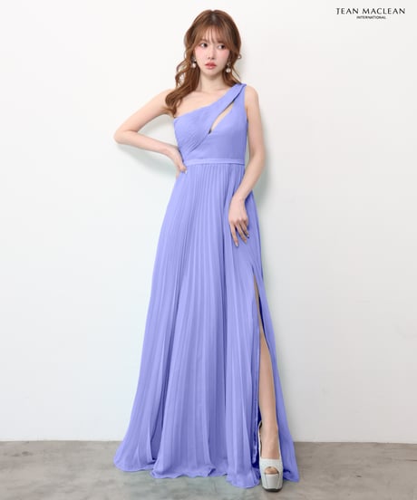 【JEAN MACLEAN】ワンショル/シフォン/プリーツ/LongDress【61201】
