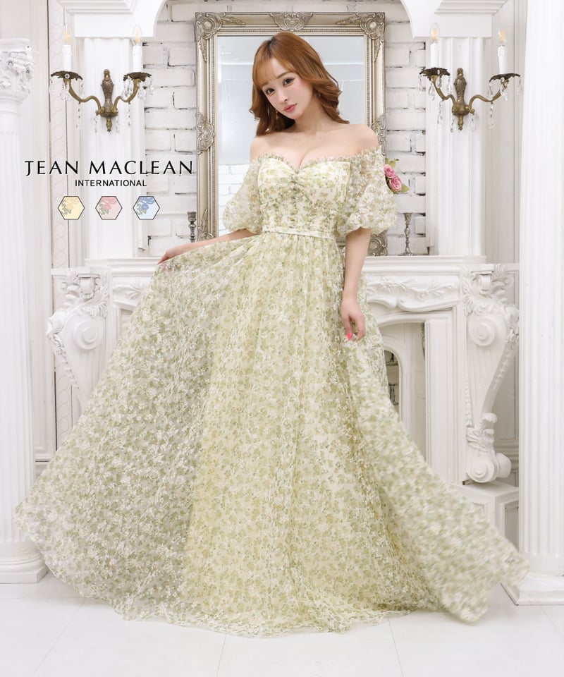 JEAN MACLEAN/【ジャンマクレーン】フラワーオーガンジードレス