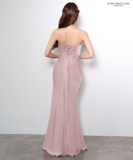 【JEAN MACLEAN】ベアトップ/サテン/LongDress【61172】