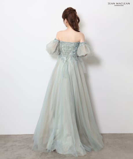 【JEAN MACLEAN】ベアトップ/モチーフレース/姫/スリーブ付き/LongDress【61123】