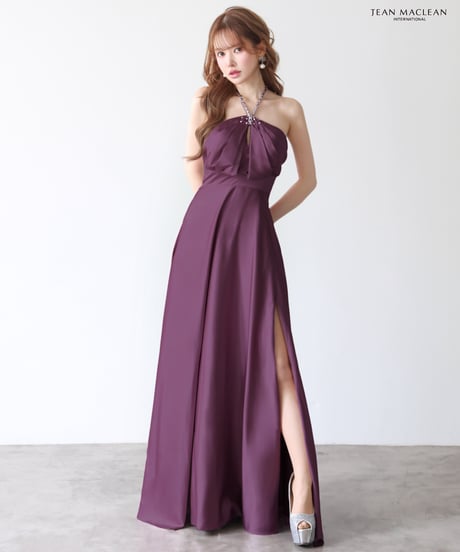 【JEAN MACLEAN】ホルター/サテン/LongDress【61200】