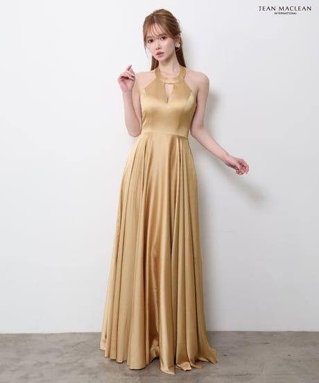 【JEAN MACLEAN】サテン/リボン付き/LongDress【61147】