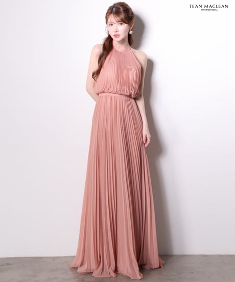 【JEAN MACLEAN】シフォンプリーツ/ホルター/LongDress【61175】
