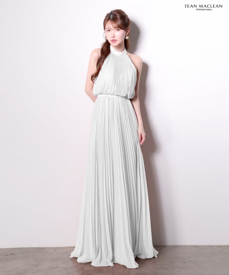 【JEAN MACLEAN】シフォンプリーツ/ホルター/LongDress【61175】