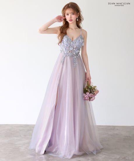 【JEAN MACLEAN】3Dフラワーレース/ネット/LongDress【61203】