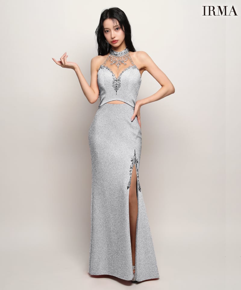 IRMA】ラメニット/刺繡/スリット入り/LongDress【51944】 | IRMA 公