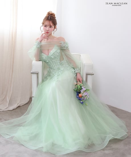 【JEAN MACLEAN】ベア/プリンセス/スリーブ付き/レース/LongDress【61177】