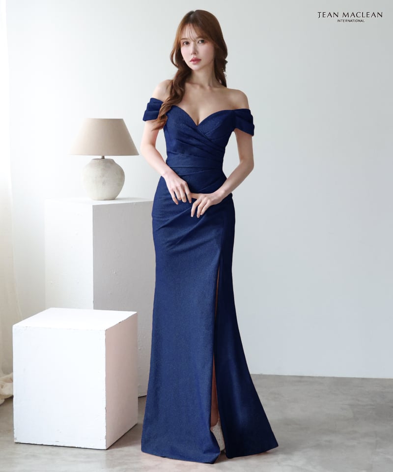 JEAN MACLEAN】ラメニット/オフショル/LongDress【51904】 | IR