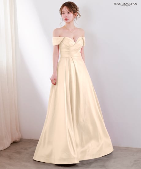 【JEAN MACLEAN】オフショル/ワンカラー/LongDress【61265】