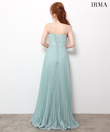 【IRMA】ラメ/プリーツ/刺繍/シアー/LongDress【61169】