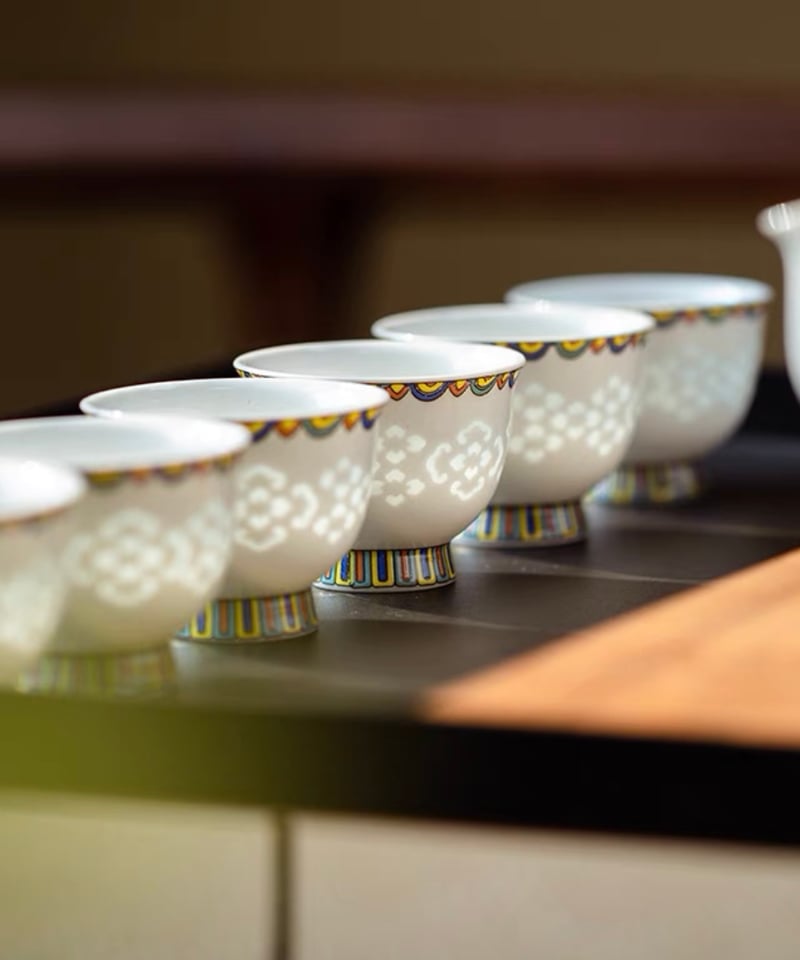 CS131 青花磁茶器「如意」 | 中国茶専門店GUDDI