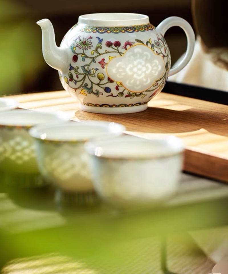 CS131 青花磁茶器「如意」 | 中国茶専門店GUDDI