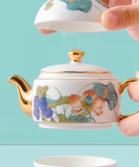 GW12 青花磁蓋椀「山水」 | 中国茶専門店GUDDI