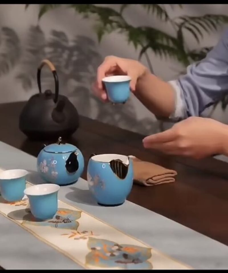 明治期～大正期 重厚 火鉢 幅約40㎝ 七福神 灰炭セット 茶道具 煎茶