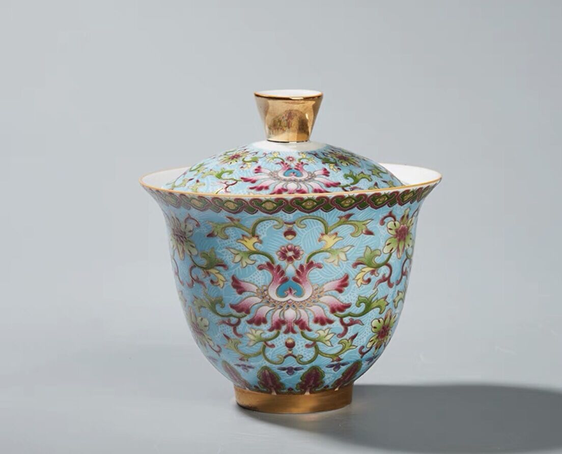 GW10 蓋椀「宝相華琺瑯彩」 | 中国茶専門店GUDDI