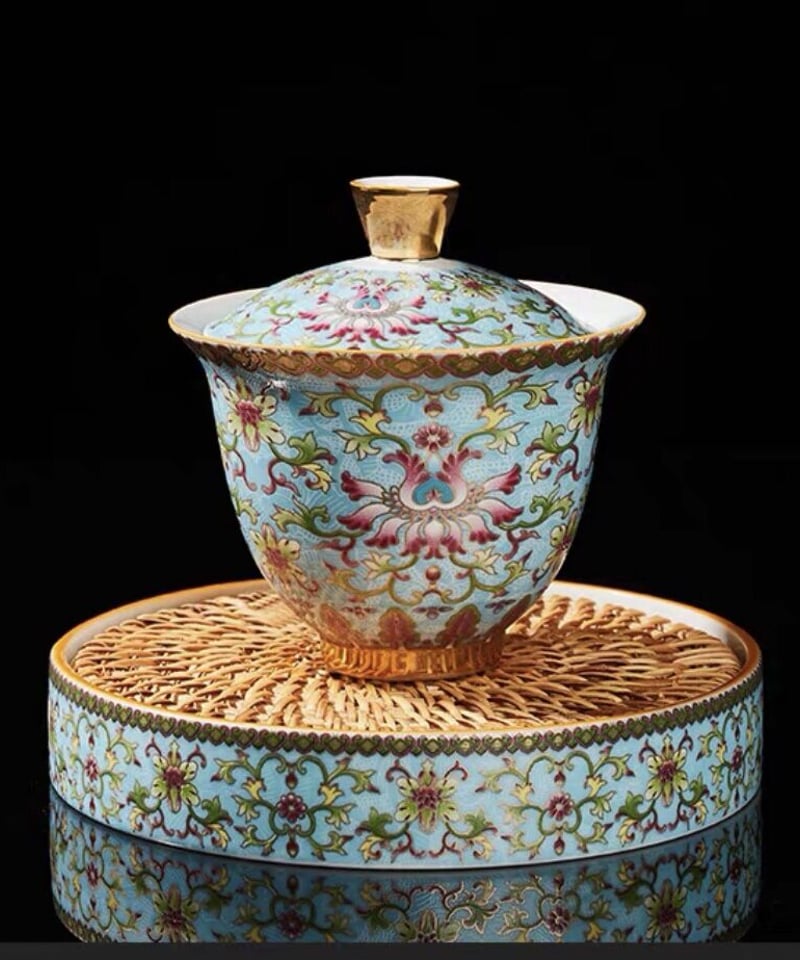 GW3 蓋椀「宝相華琺瑯彩」 | 中国茶専門店GUDDI