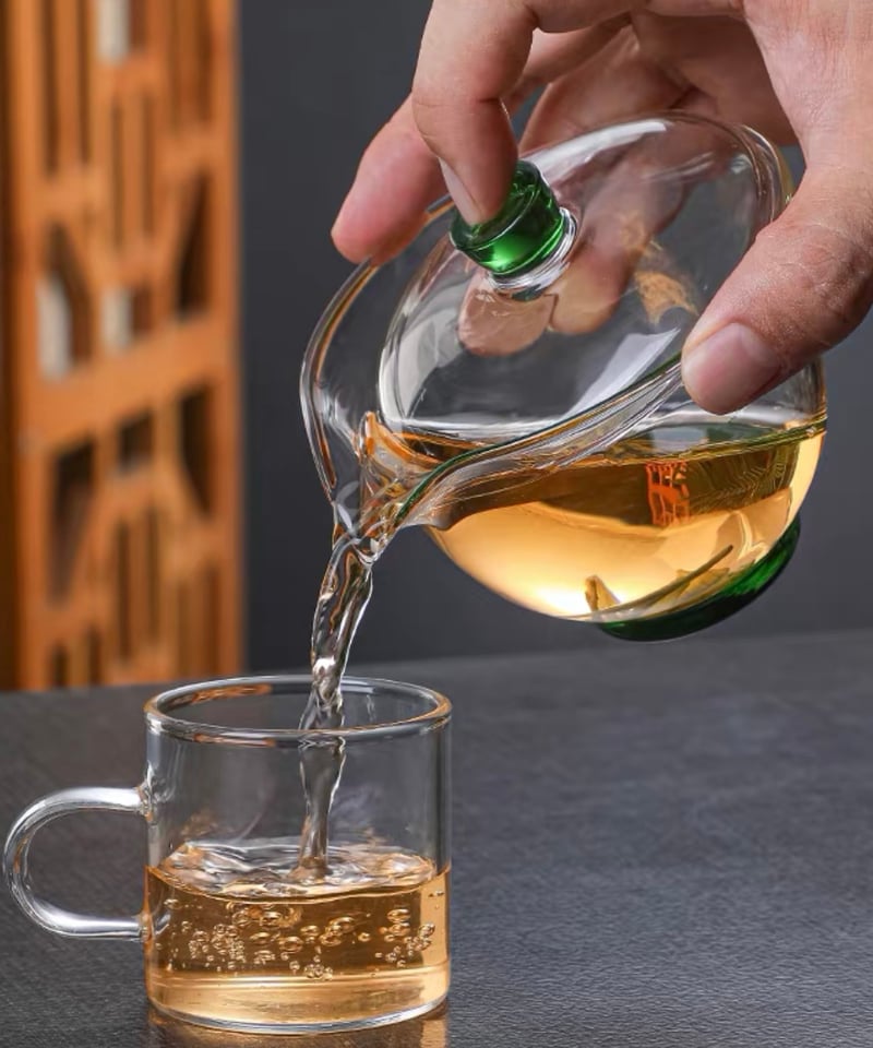 GW12 ガラス製蓋椀「蓮花」 | 中国茶専門店GUDDI