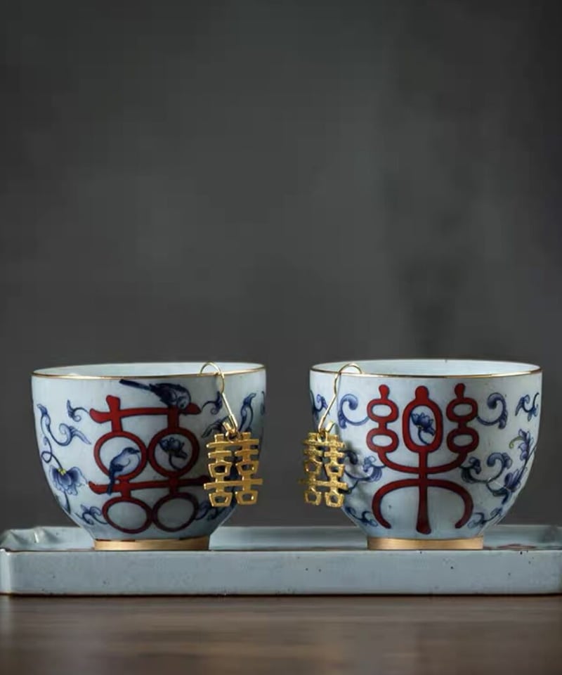 CH304 茶杯&茶盤「喜楽」 | 中国茶専門店GUDDI