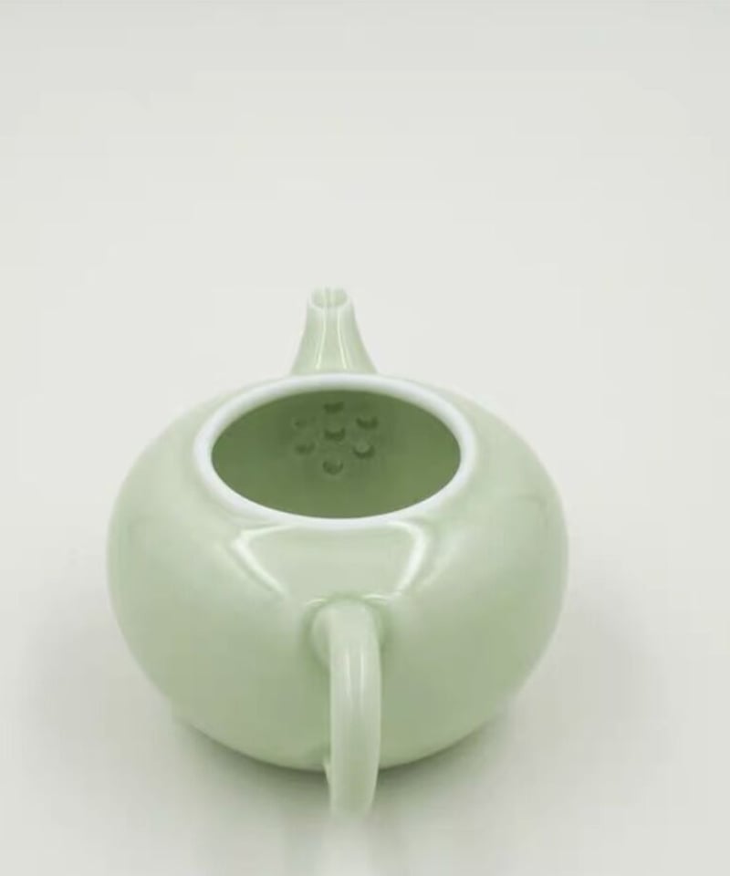 中国美術 茶筒 茶器 茶入れ 青磁 茶道具 龍鳳紋 送料込み