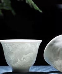 茶道具　中国製水差し　青花山水 茶道具 中国製水差し 青花山水 美術品・アンティーク・コレクション