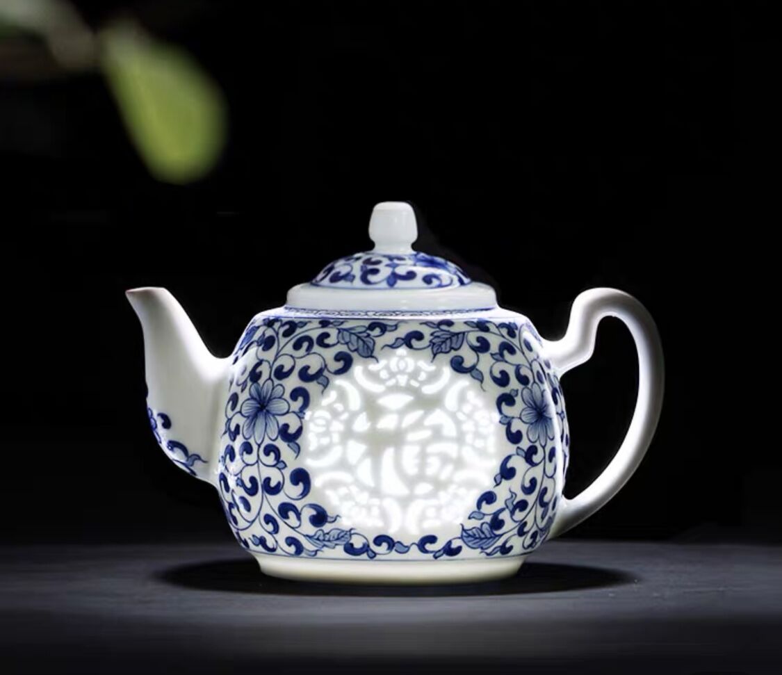 CH1 青花磁茶壺 「福」 | 中国茶専門店GUDDI