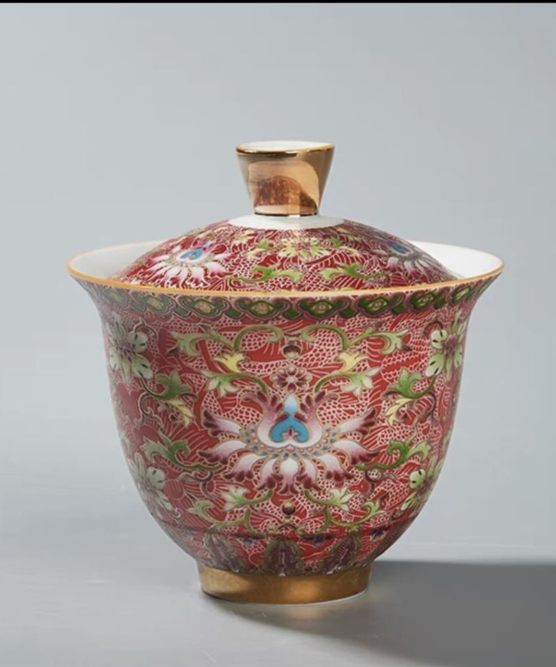 GW3 蓋椀「宝相華琺瑯彩」 | 中国茶専門店GUDDI
