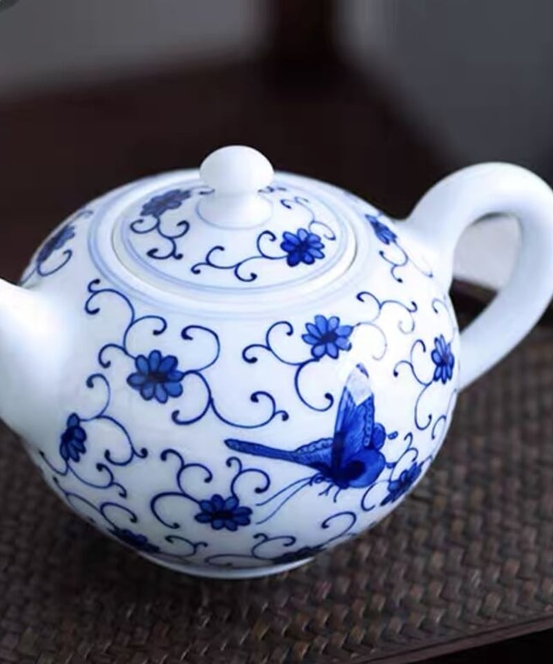 中国 花鳥蝶の絵瓶 u6230906 【公式通販】