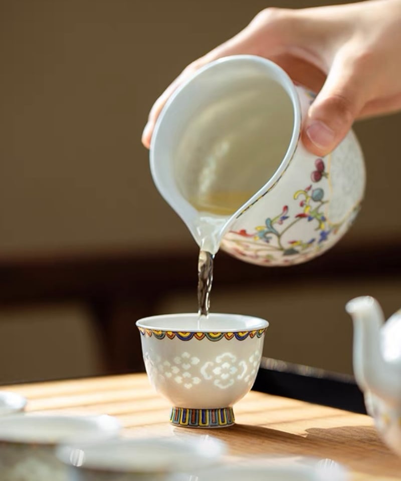 CS131 青花磁茶器「如意」 | 中国茶専門店GUDDI