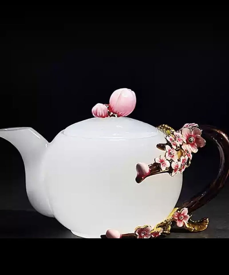 CH18 玉磁茶壺「梅花」 | 中国茶専門店GUDDI