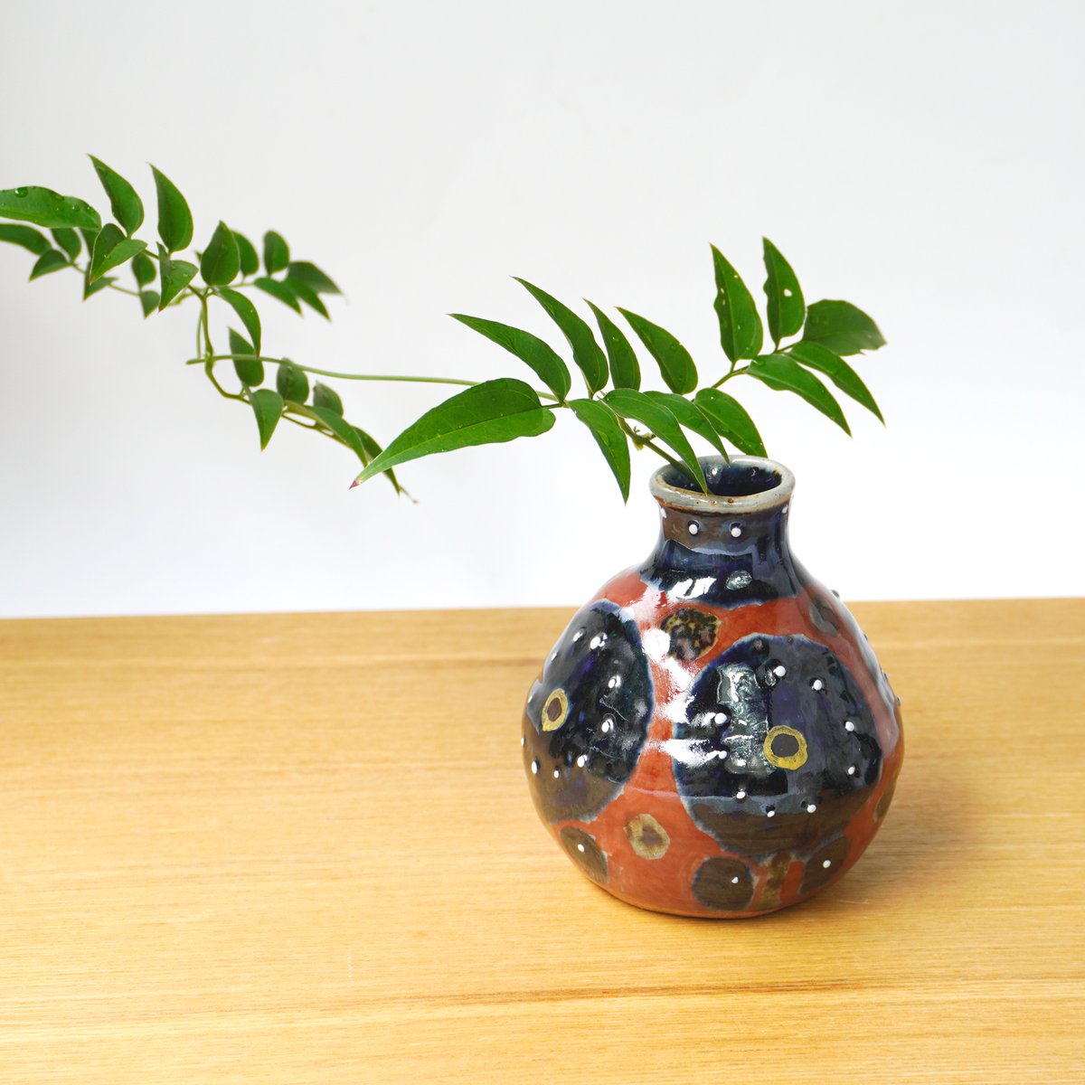 錆陶花器 青錆 花入れ | sen no STORE