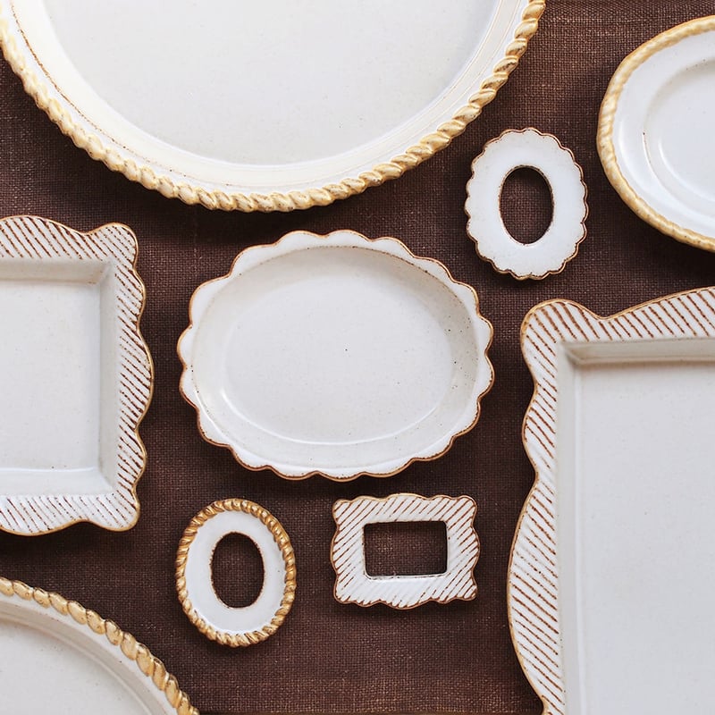 売り切り❤️フランスアンティーク❤️金縁皿2客(21cm) 売り切り❤️フランスアンティーク❤️金縁皿2客(21cm)