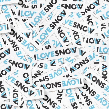 [NEW] I LOVE SNOW ステッカー横長