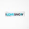 [NEW] I LOVE SNOW ステッカー横長