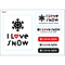 I LOVE SNOW ステッカー(Ver.2) Type B