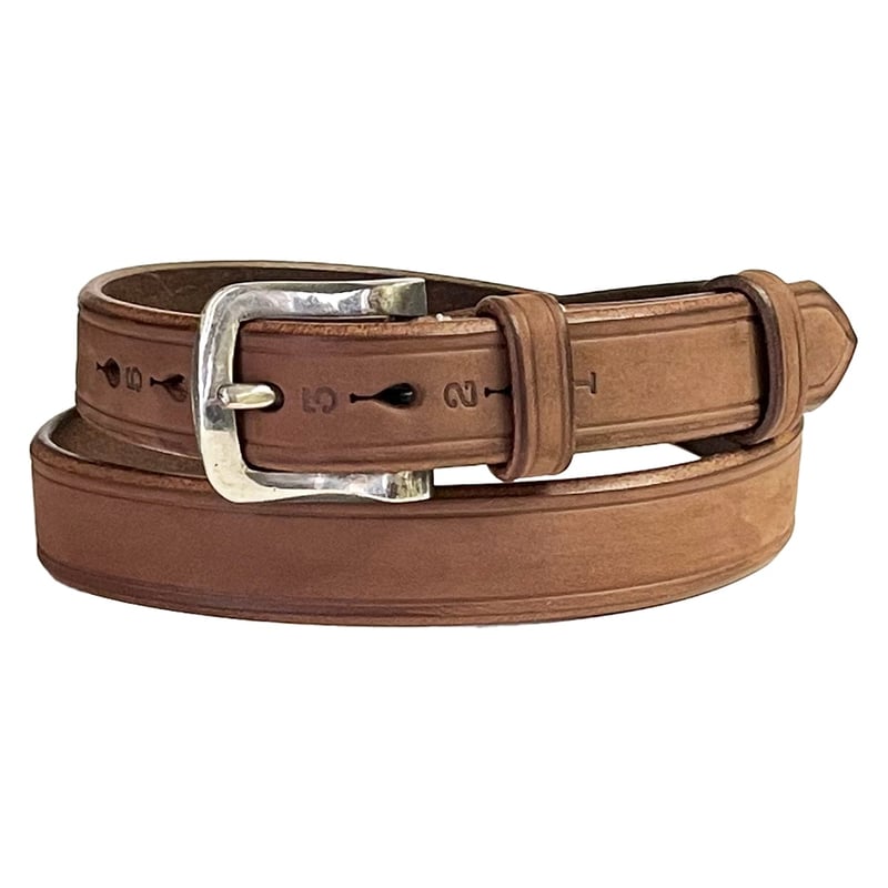 CRAMP 池之端銀革店【ヌバックレザー28mmスクエアバックルベルト