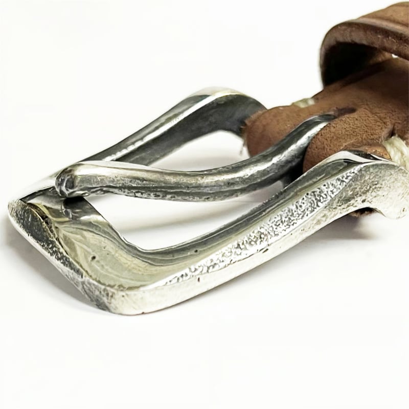 CRAMP 池之端銀革店【ヌバックレザー28mmスクエアバックルベルト