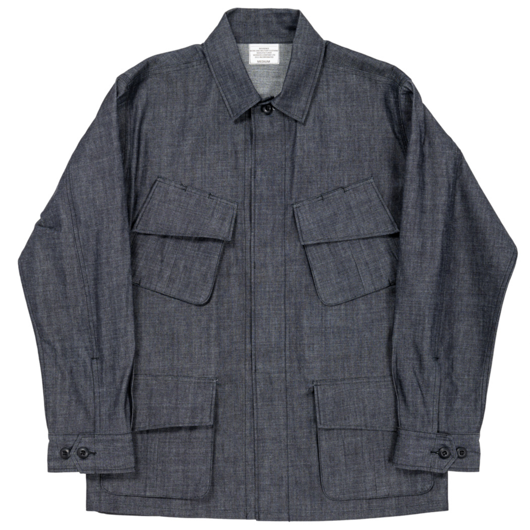 ジャケット・アウター WORKERS : FATIGE JACKET INDIGO DENIM WORKERS【 Fatigue Jacket 】Indigo Denim Size.M |