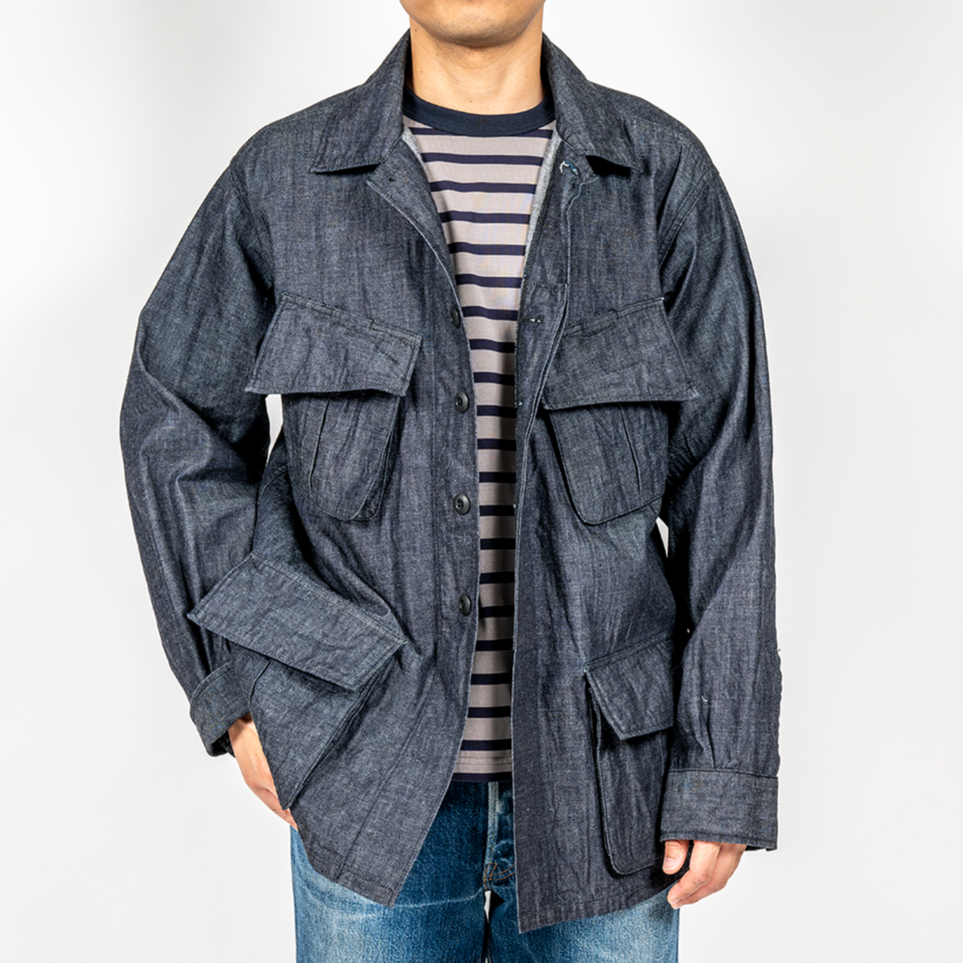 ジャケット・アウター WORKERS : FATIGE JACKET INDIGO DENIM WORKERS【 Fatigue Jacket 】Indigo Denim Size.M |