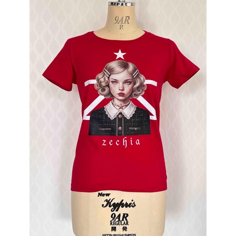 【受注生産】 レディス プリントTシャツ ZT-Ladies シリーズ（レッド）
