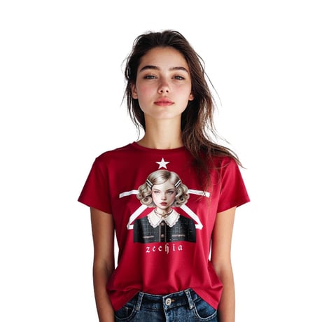 【受注生産】 レディス プリントTシャツ ZT-Ladies シリーズ（レッド）