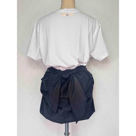 【限定1枚】プリントTシャツリメイク☆リボンチュニック/no3