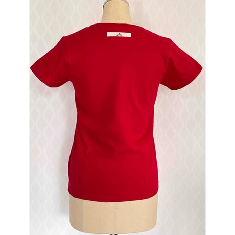 【受注生産】 レディス プリントTシャツ ZT-Ladies シリーズ（レッド）