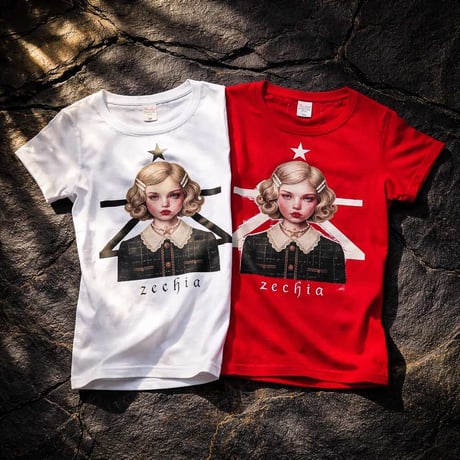 【受注生産】 レディス プリントTシャツ ZT-Ladies シリーズ（レッド）