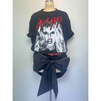 【限定2枚】プリントTシャツリメイク☆リボンチュニック/no10