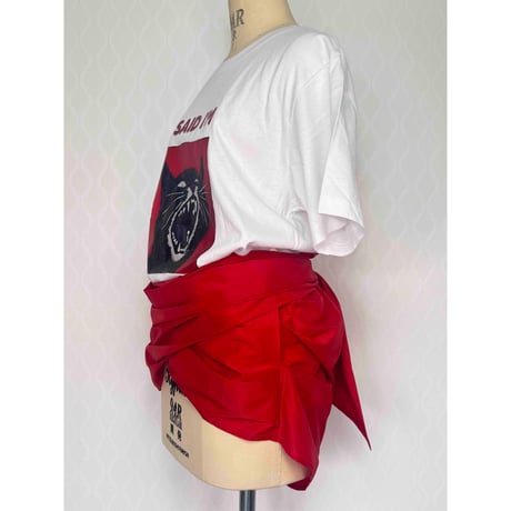 【限定1枚】プリントTシャツリメイク☆リボンチュニック/no1