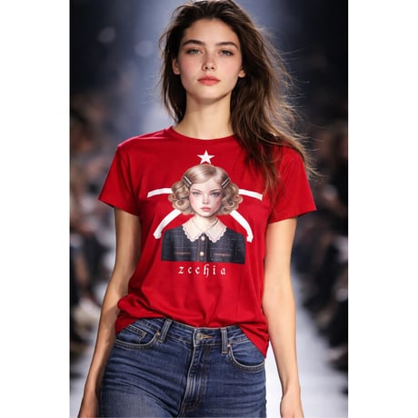 【受注生産】 レディス プリントTシャツ ZT-Ladies シリーズ（レッド）