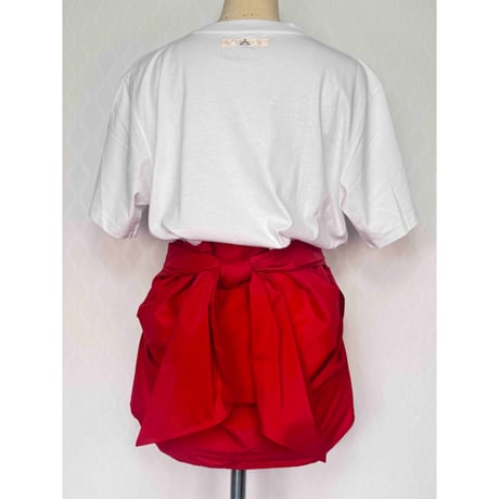 【限定1枚】プリントTシャツリメイク☆リボンチュニック/no1