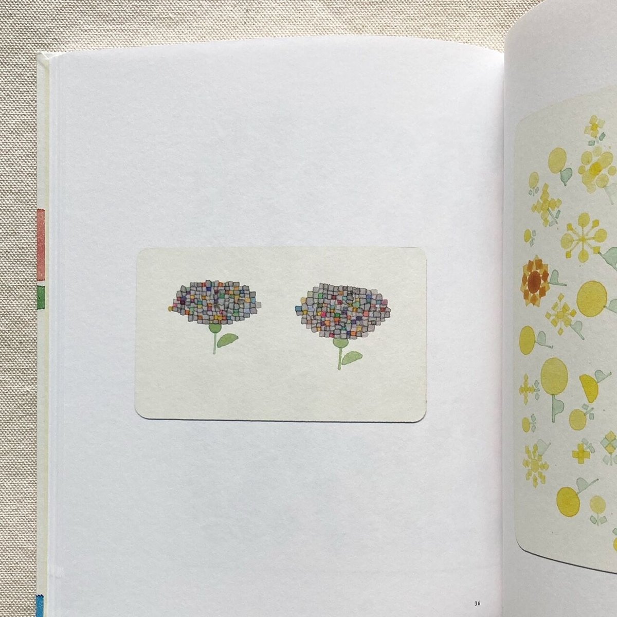 花の絵です 花の絵 すずらん アート 「巡る幸せを花束に」