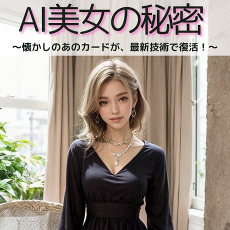 AI美女の秘密（ギャグカードセット）【黒ドレス美女】